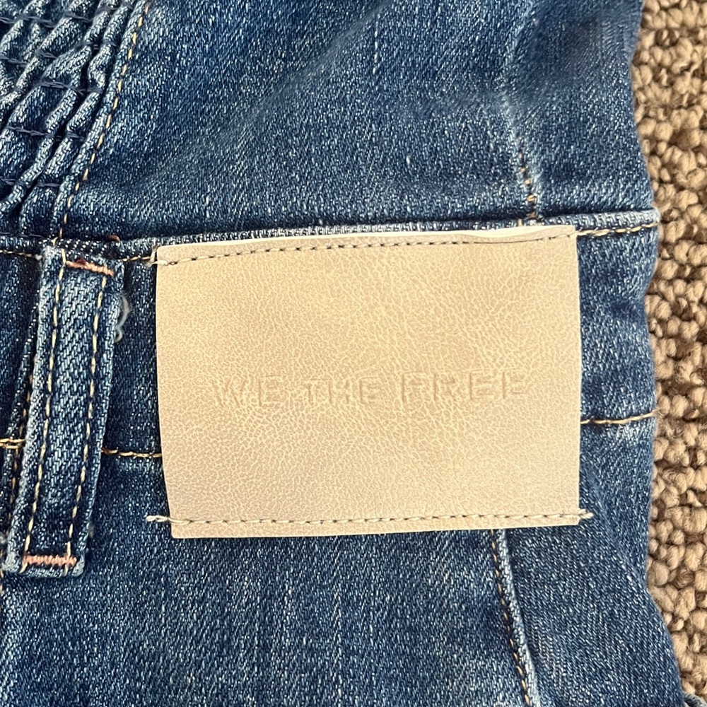NWT free people strapless jean romper - Picture 7 of 7